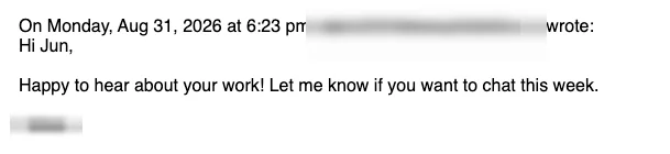Positive reply